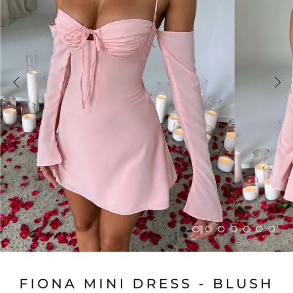 Baby boo fiona mini dress- blush. Size medium - Picture 1 of 8